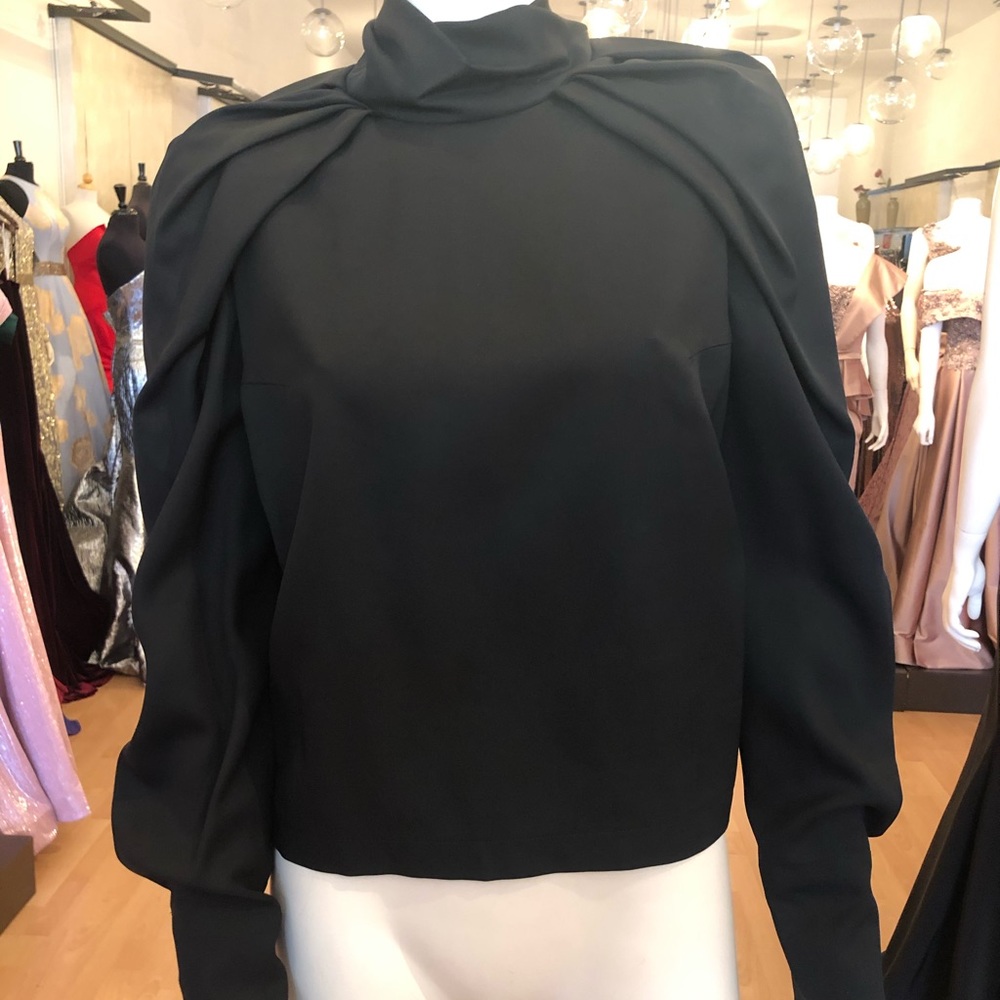 Carven Mock Neck Long Sleeve Sweatshirt